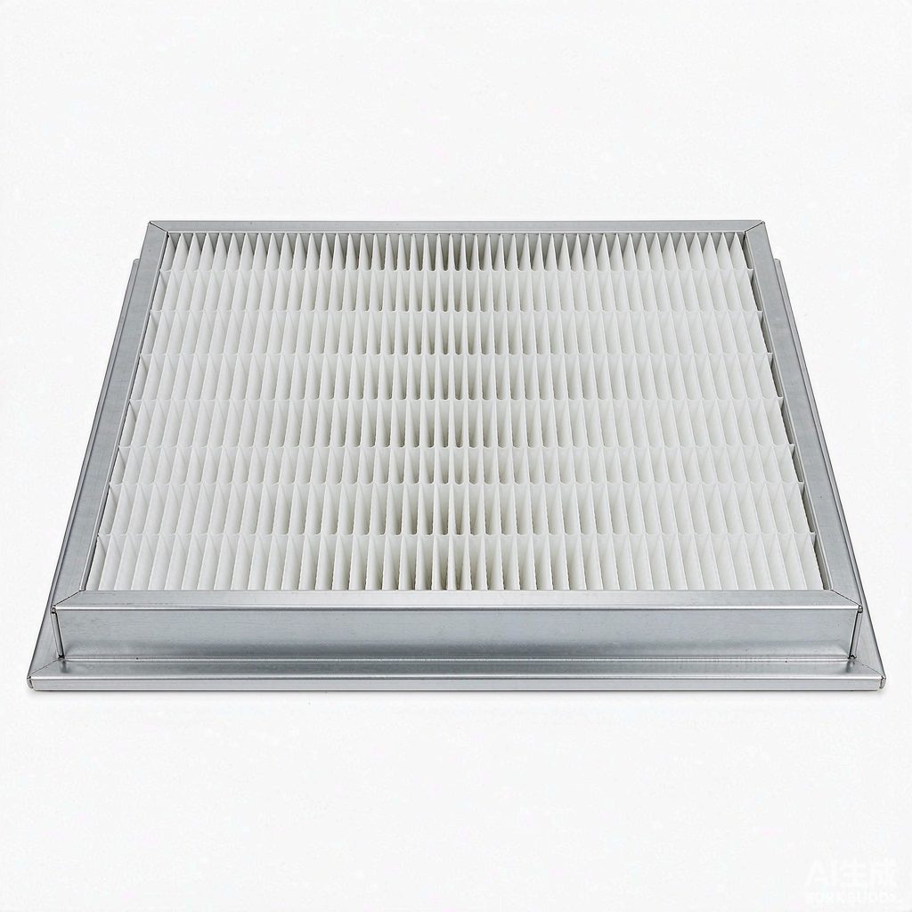 Deep-pleat HEPA air filter H10-H14